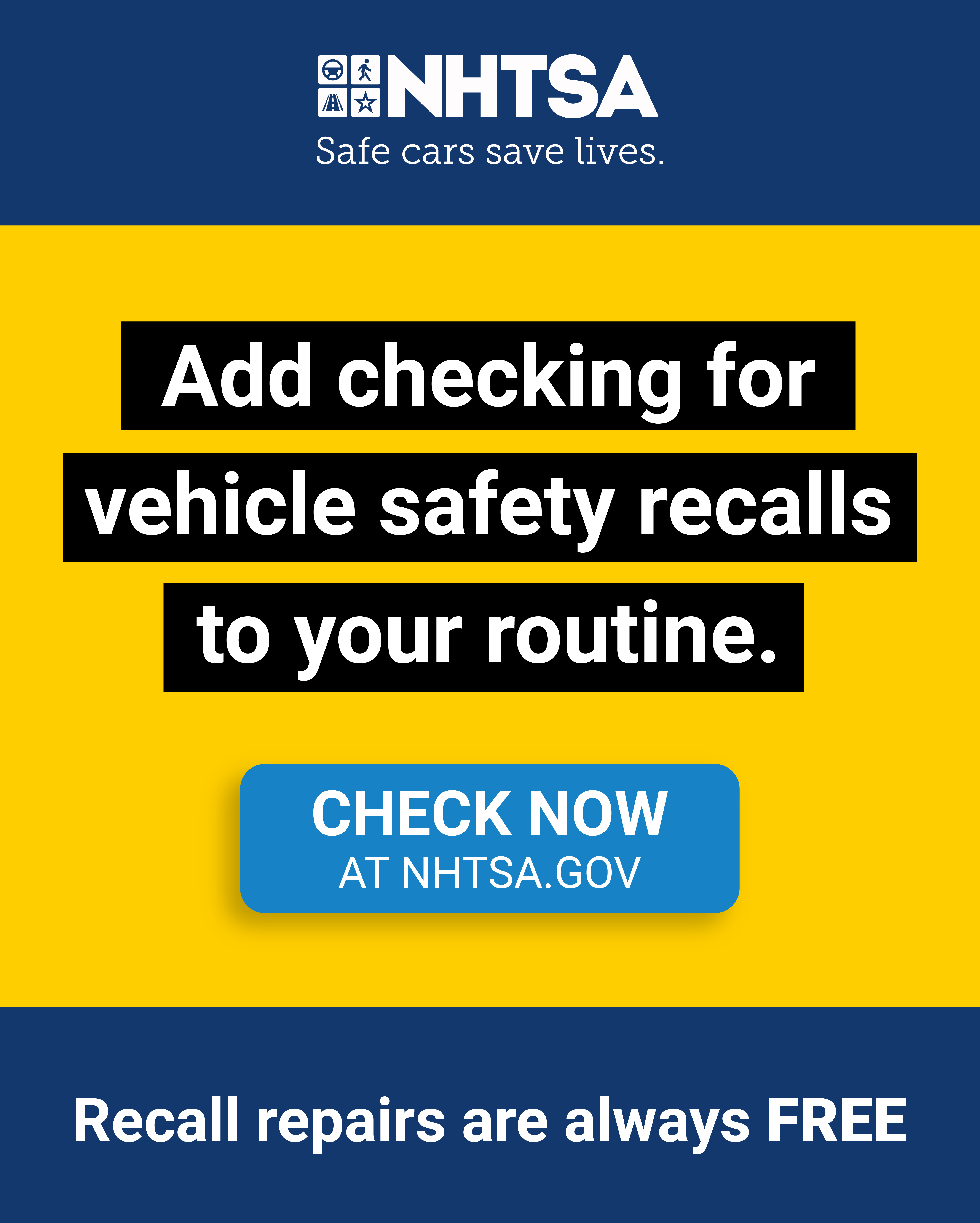 NHTSA Vehicle Safety Recalls